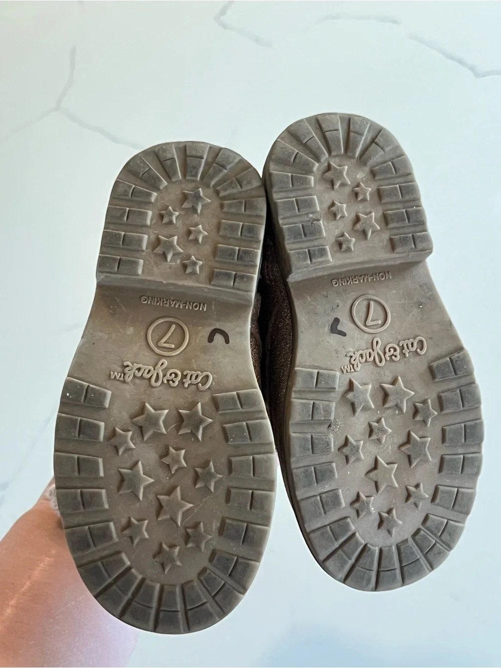 Cat & Jack Glitter Lace-Up Ankle Boots - Rose Gold